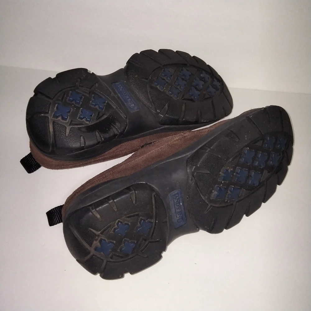 Land's End Men's Brown Suede Loafers hiking trail/walking shoes size 9HB